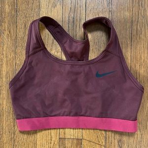 Nike maroon sports bra